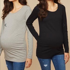 BumpStart Long Sleeve Maternity T-Shirt (2 Pack)